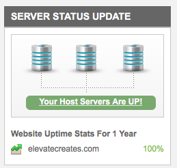 Elevate Creative Shared Hosting Showdown Siteground Server Uptime Dashboard