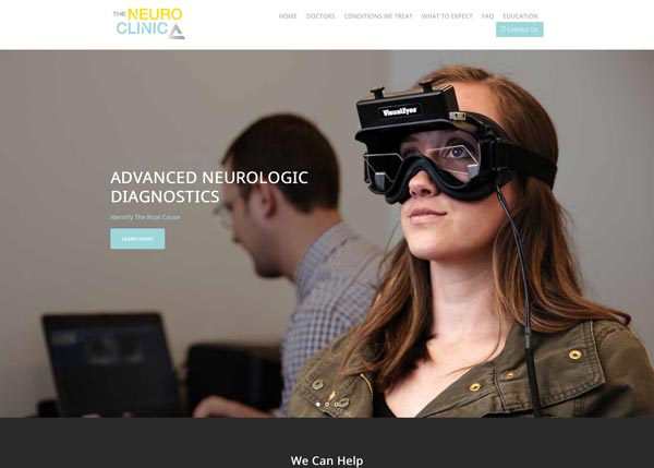 The Neuro Clinic Utah Website Redesign - Elevate Creative Southern Oregon Creative Agency